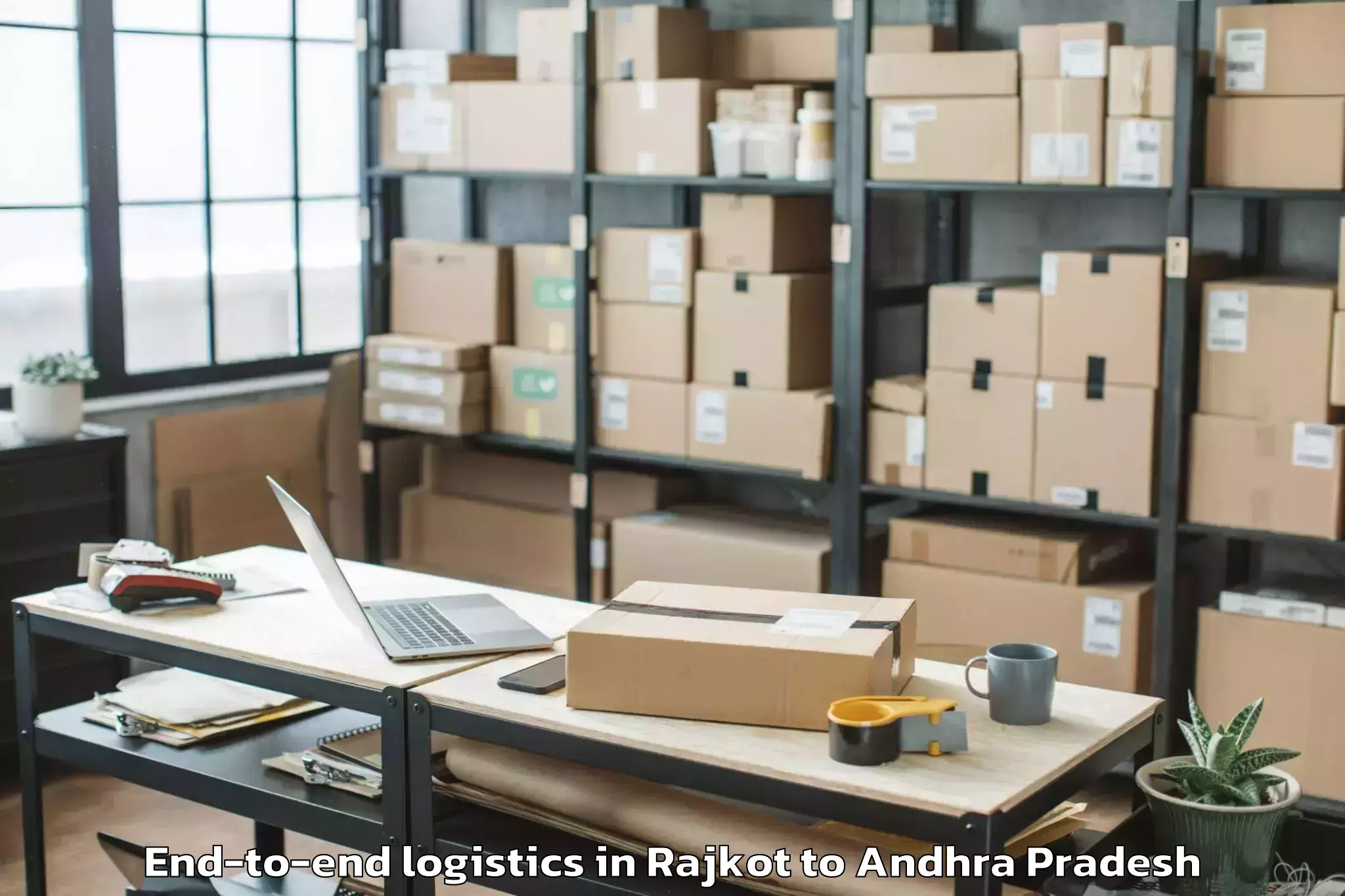 Professional Rajkot to Akividu End To End Logistics